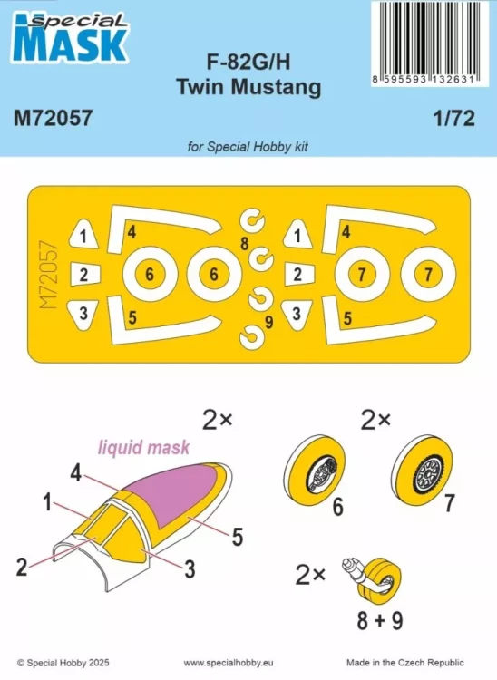 Special Hobby M72057 Mask for F-82G/H Twin Mustang (SP.HOBBY) 1/72