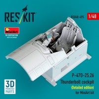 Reskit U48495 P-47D-25,26 Thunderb. cockpit Detailed (MINA) 1/48