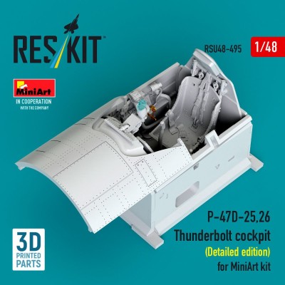 Reskit U48495 P-47D-25,26 Thunderb. cockpit Detailed (MINA) 1/48