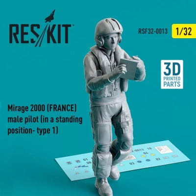 Reskit F32013 Mirage 2000 FRANCE male pilot - standing 1 1/32