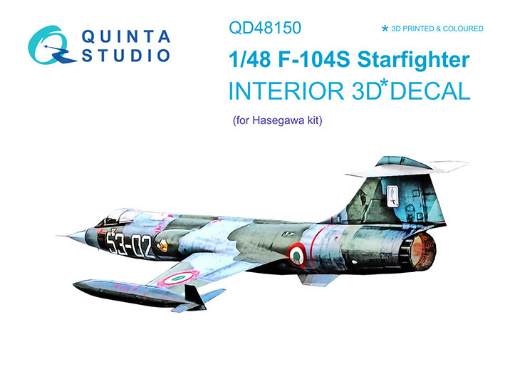 Quinta studio QD48150 F-104S (Hasegawa) 3D Декаль интерьера кабины 1/48