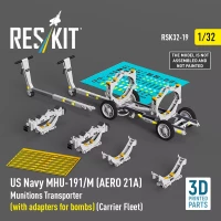 Reskit R32019 MHU-191/M Munit.Transp.(w/ adapters bombs) 1/32