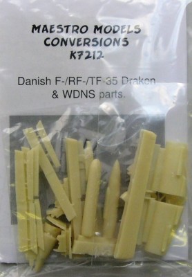 Maestro Models MMCK-7212 1/72 Danish Draken set (recce nose,cockpit,pods)