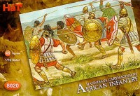 HAT 8020 Carthaginian African Infantry. 48 figures: 24 heavy African infantry, 12 light African infantry, 12 Numidian Infantry. 1/72