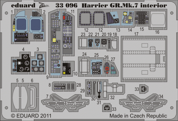 Eduard 33096 Harrier GR.Mk.7 interior S.A.