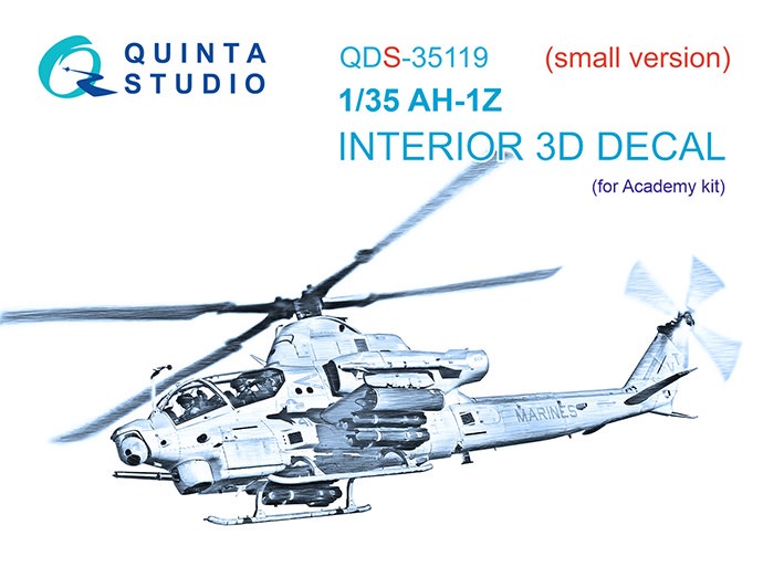 Quinta Studio QDS-35119 AH-1Z (Academy) (Малая версия) 1/35