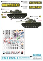 Star Decals 35-C1073 U.S. Marines in Vietnam. M48A3 Early model. 1st, 3rd, and 5th Tank Battalion 1/35