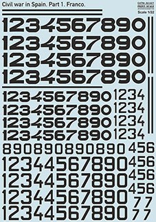 Print Scale 32-027 Civil War in Spain, Franco Pt.1 (wet decals) 1/32