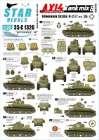 Star Decals 35-C1326 Axis Tank Mix # 8.Romanian Skoda R-2 LT vz. 35 1/35
