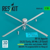Reskit RSU35-082 AH-64 Apache (A,D,E) unfolded main rotor set 1/35