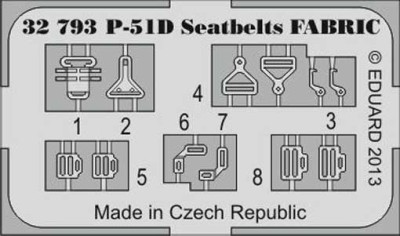 Eduard 32793 P-51D seatbelts FABRIC