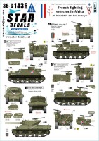 Star Decals 35-C1436 French M7 Priest & M10 Tank Destroyer.French fighting vehicles in Africa # 6.62eme RAA, 7eme RCA 1/35