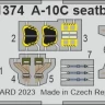 Eduard FE1374 A-10C seatbelts STEEL (ACAD) 1/48