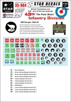 Star Decals STAR35964 British 49th 'Polar Bear' Infantry Division NW Europe. Generic Formations and AoS markings 1/35