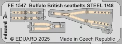 Eduard FE1547 Buffalo British seatbelts STEEL (TAM) 1/48