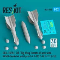 Reskit 72540 GBU-15(V)1,2/B Big Wing w/ AN/AXQ-14 pod 1/72