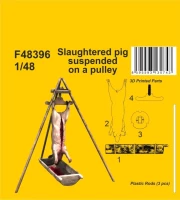 CMK F48396 Slaughtered pig suspended on a pulley 1/48