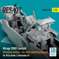 Reskit RSU32141 Mirage 2000D cockpit - Detailed edit.(KITTYH) 1/32