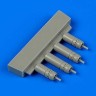 QuickBoost QB48671 F4U-5 Corsair gun barrels without pylons 1/48