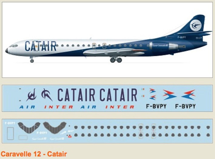 F-rsin Plastic FRP4072 Caravelle 12 Catair 1/144