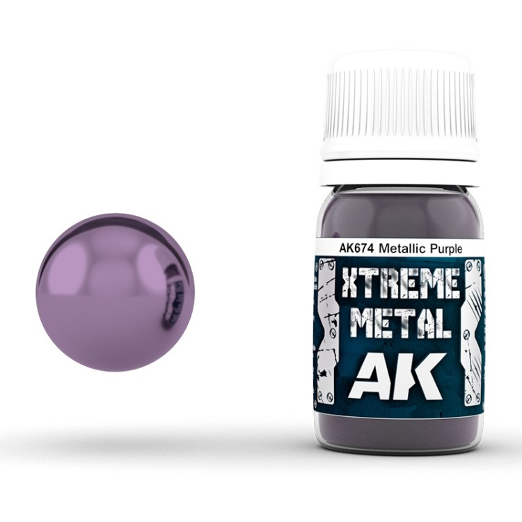 AK Interactive AK-00674 Акриловый металлик XTREME METAL Пурпурный металлик 30 мл