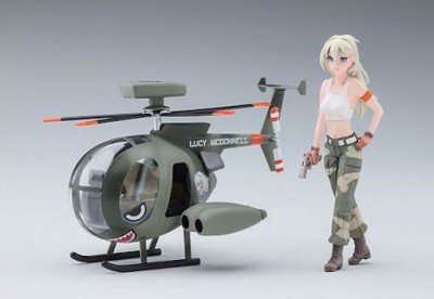 Hasegawa 52223 Модель самолета Egg Girls Collection No.11 “Lucy McDonnell”(ARMY) w/ HUGHES 500 (HASEGAWA)