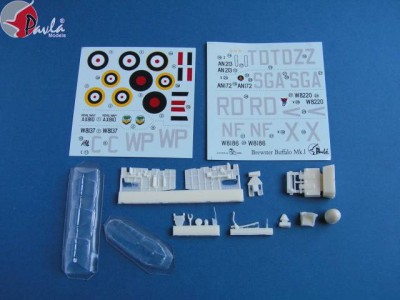 Pavla Models C72048 Brewster Model 339E &quot;Buffalo&quot; Mk.I + vacu canopy + decal 1:72