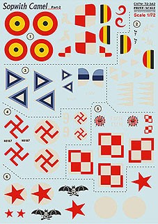 Print Scale 72-342 Sopwith Camel - part 2 (wet decals) 1/72