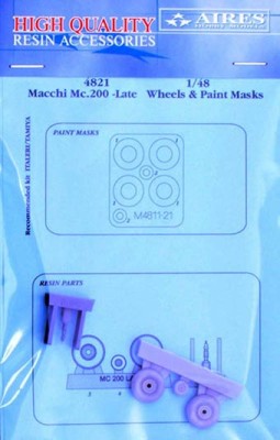 Aires 4821 Macchi Mc.200 late wheels&amp;paint masks (ITA) 1/48