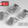 Advanced Modeling AMC 48108-1 Колодки под колеса шасси, набор №2, размер 540х350х250 мм 1/48