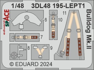 Eduard 3DL48195 Bulldog Mk.II SPACE (AIRF) 1/48