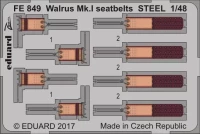 Eduard FE849 Walrus Mk.I seatbelts STEEL (AIRF) 1/48