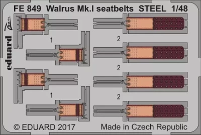 Eduard FE849 Walrus Mk.I seatbelts STEEL (AIRF) 1/48