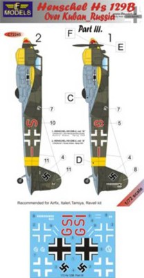 Lf Model C72245 Decals Hs 129B over Kuban/Russia Pt.3 1/72