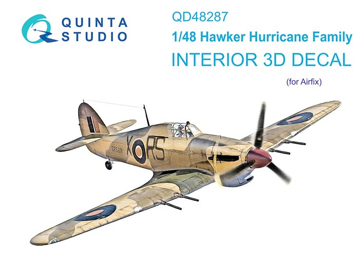 Quinta Studio QD48287 Hawker Hurricane (Airfix) 3D Декаль интерьера кабины 1/48