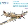 Quinta Studio QD48287 Hawker Hurricane (Airfix) 3D Декаль интерьера кабины 1/48