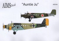 Aims AIMS48D008 Junkers Ju-52/3m g4e of Sanitatas Flugber. z.b.V 1939 Poland; Ju-52/3m g4e of IV. Gruppe Stab/KG.z.b.V.1 Balkens, May 1941 (expected second qtr 2022) 1/48