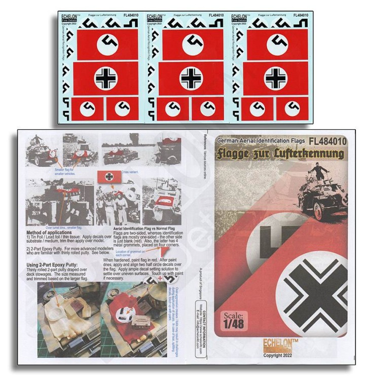 Echelon FD FL484010 German Aerial Identification / Recognition Flags (WWII) 1/48