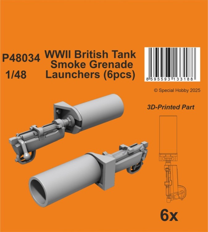 CMK P48034 British Tank Smoke Grenade Launchers WWII 1/48