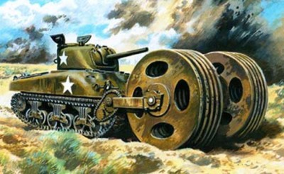 UniModel UMM-72221 Tank M4A1 w/Mine Explorer 1/72
