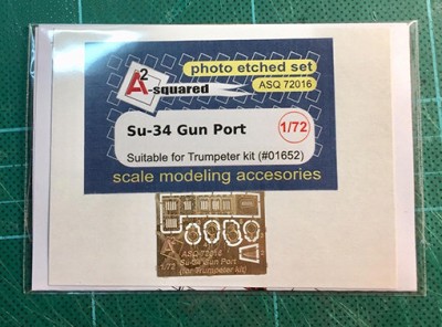 A-Squared AASQ72016 Sukhoi Su-34 gun port (photo-etcheddetailing set) (designed to be used with Trumpeter kits) 1/72