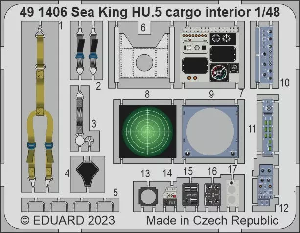 Eduard 491406 SET Sea King HU.5 cargo interior (AIRF) 1/48