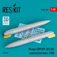 Reskit U48302 Mirage 2000 RPL 501\502 ext.fuel tanks 1700l 1/48