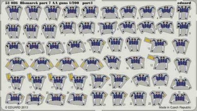 Eduard 53086 Bismarck part 7 - AA guns 1/200