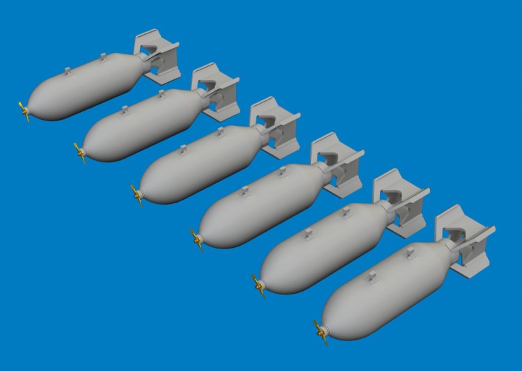 Eduard 672394 BRASSIN US 500lb bombs PRINT 1/72