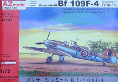 Az Model 75087 Messerschmitt Bf 109F-4 'Captured' (3x camo) 1/72