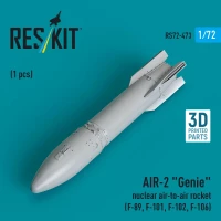 Reskit 72473 AIR-2 'Genie' nuclear air-to-air rocket (1x) 1/72