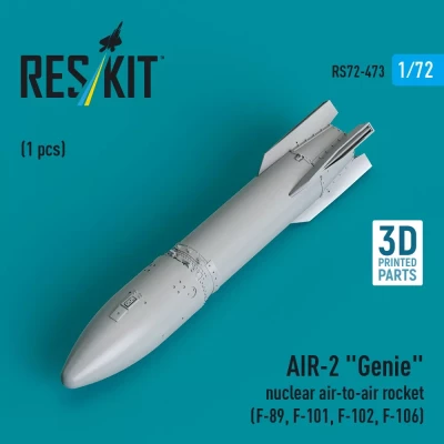Reskit 72473 AIR-2 'Genie' nuclear air-to-air rocket (1x) 1/72