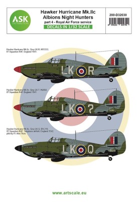 Art Scale 200-D32030 Hawker Hurricane Mk.IIC part 4 - Albions Night Hunters Royal Air Force 1/32