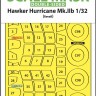 Art Scale 200-M32058 Hawker Hurricane Mk.IIB wheels and canopy frame paint masks (inside & outside) 1/32